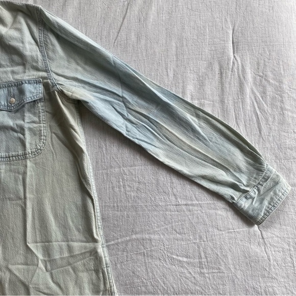 Madewell Denim Shirt Jacket Button Down Lightweight Cotton Small Light Wash NWT - Picture 8 of 14